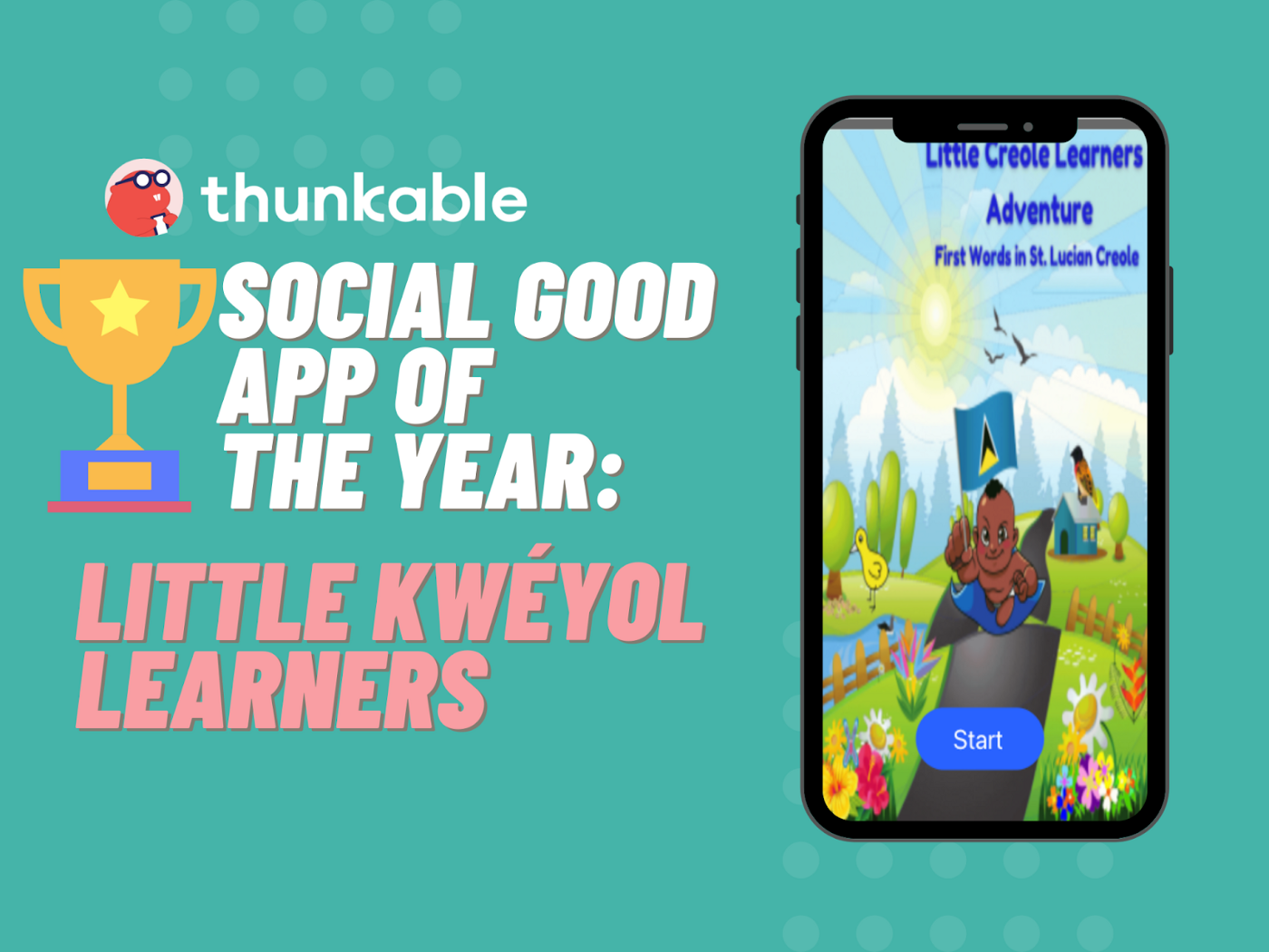 thunkable social good app of the year Little Kwéyol Learners illustration