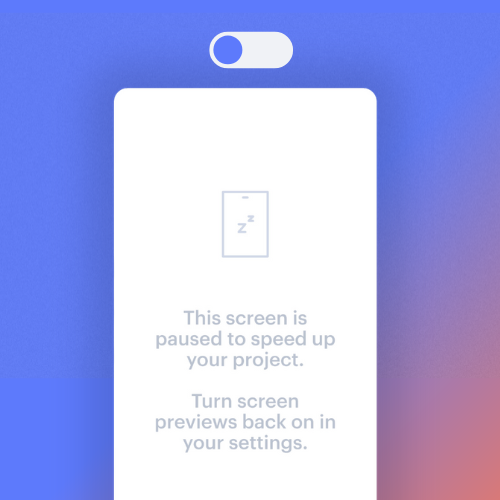 Speed screen toggle